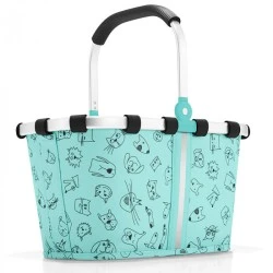 Детска кошница Reisenthel Carrybag XS Kids - Cats and Dogs Mint