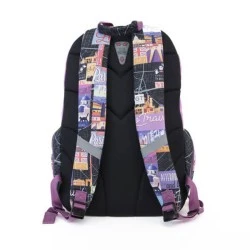 Ученическа раница TEEN+ GO TRAVEL BLACK MAP