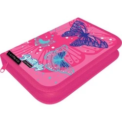 Несесер с 1 цип, 2 клапи  PINK BUTTERFLY