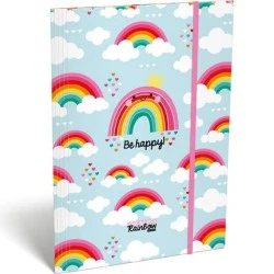 Папка с ластик A4 HAPPY RAINBOW