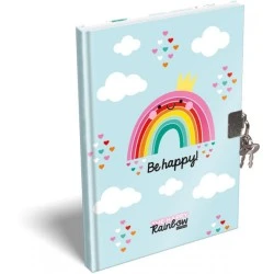 Таен дневник A5 с катинар HAPPY RAINBOW