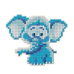 Диамантена магнитна фигурка 10,2 x 8,5см. с диамантена мозайка и магнит -Слонче