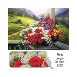Диамантен гоблен - канава 48 x 70см. - Алпийски букет