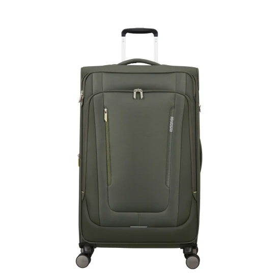 American Tourister Wanderlite Спинер на 4 колела 79 см с разширение Тъмен Каки