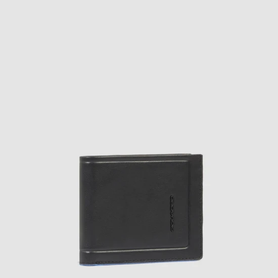 Atlas Мъжки портфейл с мобилен калъф за лична карта и RFID защита Черен