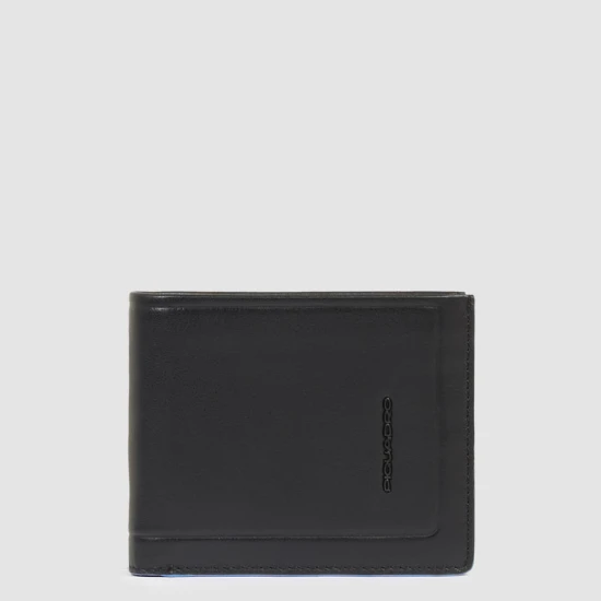 Atlas Мъжки портфейл с отделение за монети и карти и RFID защита в черен цвят