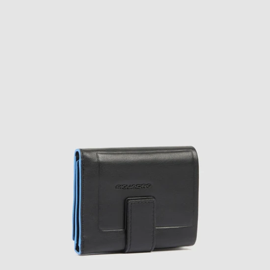 Atlas Мъжки портфейл с отделения за карти и монети с RFID в черен цвят