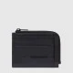 Кожен портфейл за документи карти и монети с RFID защита Черен