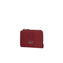 Image Leather SLG Дамски портфейл с отделения за карти с RFID защита Рубин