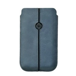 Калъф за iPhone 5 от естествена кожа Dezir Swirl сив цвят