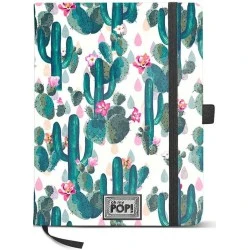 Бележник с ластик Karactermania OMP - Cactus