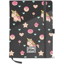 Бележник с ластик Karactermania OMP - Popnicorn