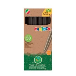 Химикалка Corvina WHT Eco Family - черна 50 бр.