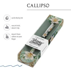 Химикалка Callipso - Бели цветя