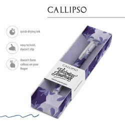 Химикалка Callipso - Лилави цветя