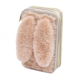 Троен несесер, Astra, С аксесоари ASTRABAG Пухкаво зайче, AC31, 20,5 х 13 х 6 см