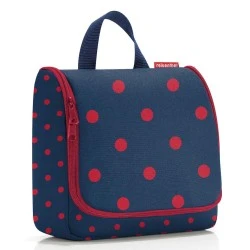 toiletbag mixed dots red