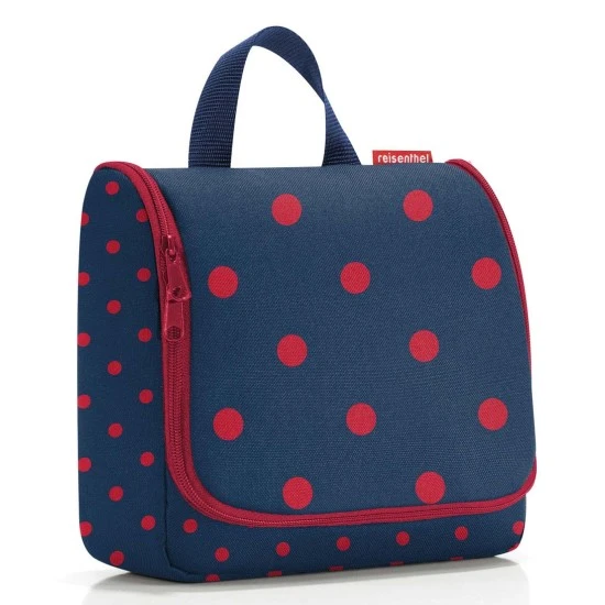 toiletbag mixed dots red