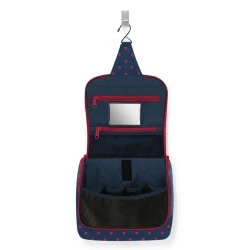 toiletbag mixed dots red