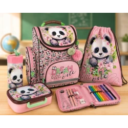 PANDA 10 комплект 5 в 1 - раница, несесер, спортна торба, бутилка и кутия за храна