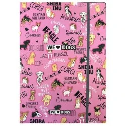 Папка с ластик А4 Lizzy Card - We love dogs