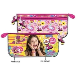 SOY LUNA 3D несесер с 2 ципа и 2 значки