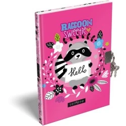 Таен дневник с катинар A5 Lizzy Card - Lollipop Raccoon Sweetie