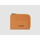 Atlas Кожен портфейл за документи карти и монети с RFID защита Оранжев