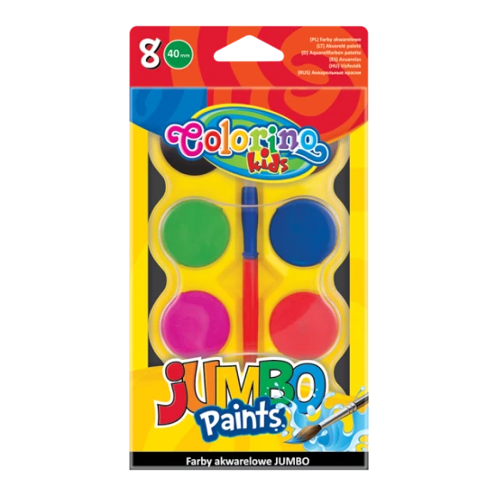Акварелни бои 8 цвята Jumbo