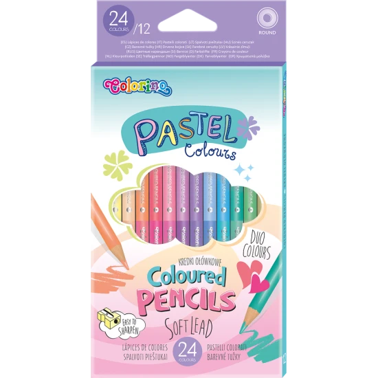 Цветни моливи Colorino пастелни цветове 24 цвята