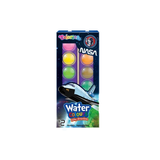 Акварелни бои 12 цвята Nasa Colorino