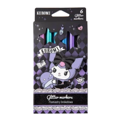 Брокатни флумастери 6 цвята Colorino Kuromi