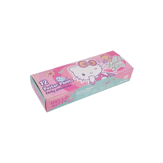 Темперни бои в бурканчета 12 цвята Colorino Hello Kitty Pastel