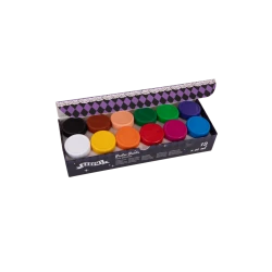 Темперни бои в бурканчета 12 цвята Colorino Kuromi
