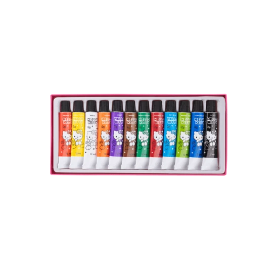 Темперни бои в тубички 12 цвята Colorino Hello Kitty Pastel