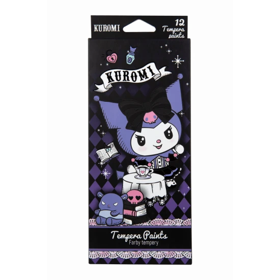Темперни бои в тубички 12 цвята Colorino Kuromi