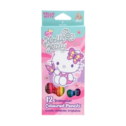 Цветни моливи 12 цв. Hello Kitty Pastel